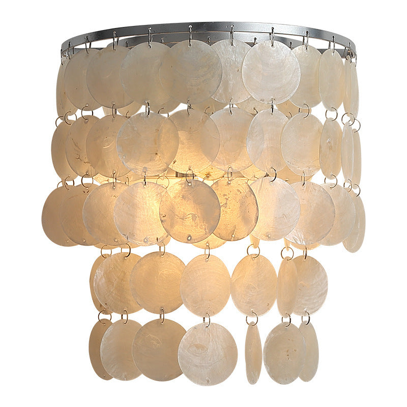 Creative Minimalist Living Room Background Shell Wall Lamp