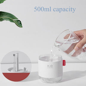 Snow Mountain Humidifier Mini Portable 500m Cool Mist Desktop Personal Air Ultrasonic Diffuser With Romantic Night Lamp