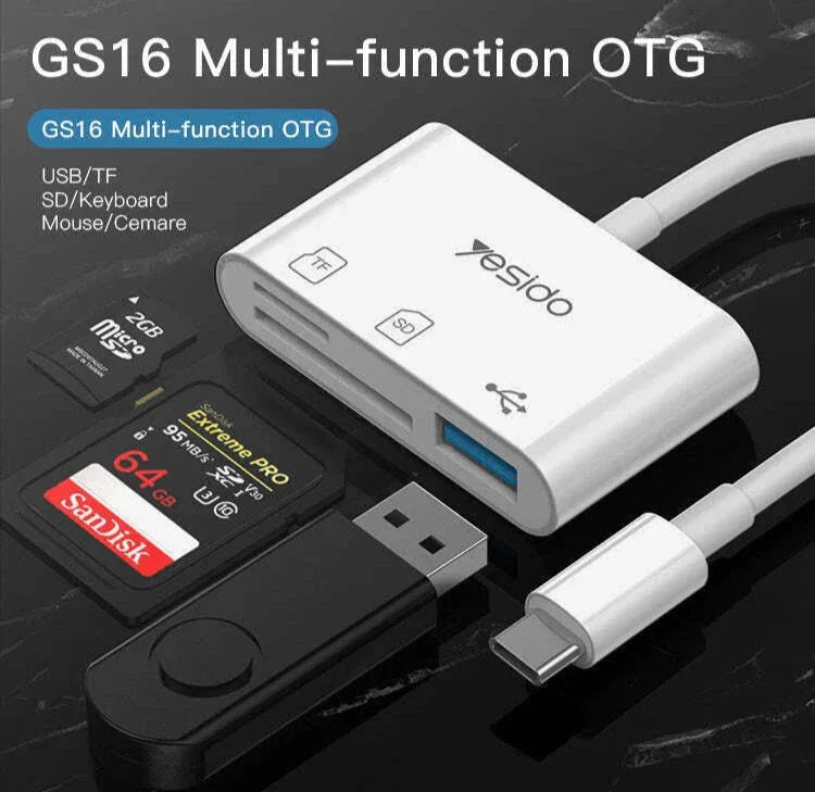 Dual-USB 3.0 to Type-C OTG Adapter